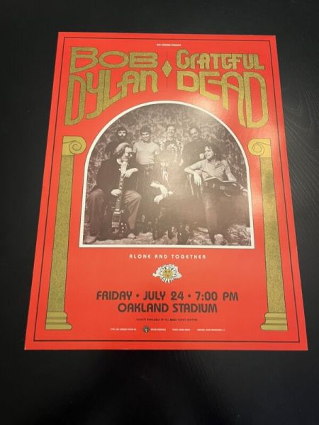1987 Dylan and the Dead Poster 1st Printing BGP-16 Grateful Dead