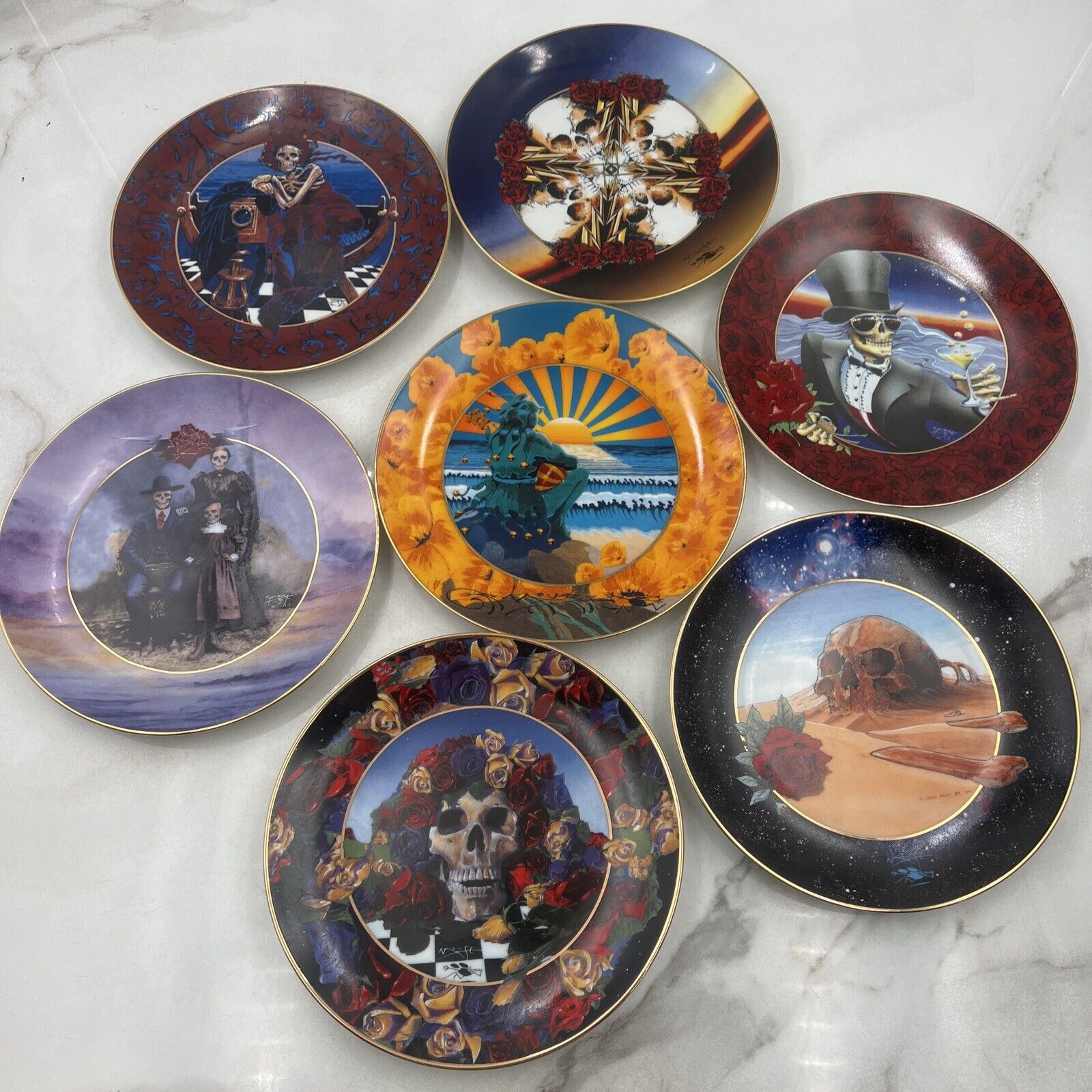 Grateful Dead Stanley Mouse Hamilton Collection Plate 90s Timeless Europe Lot 7