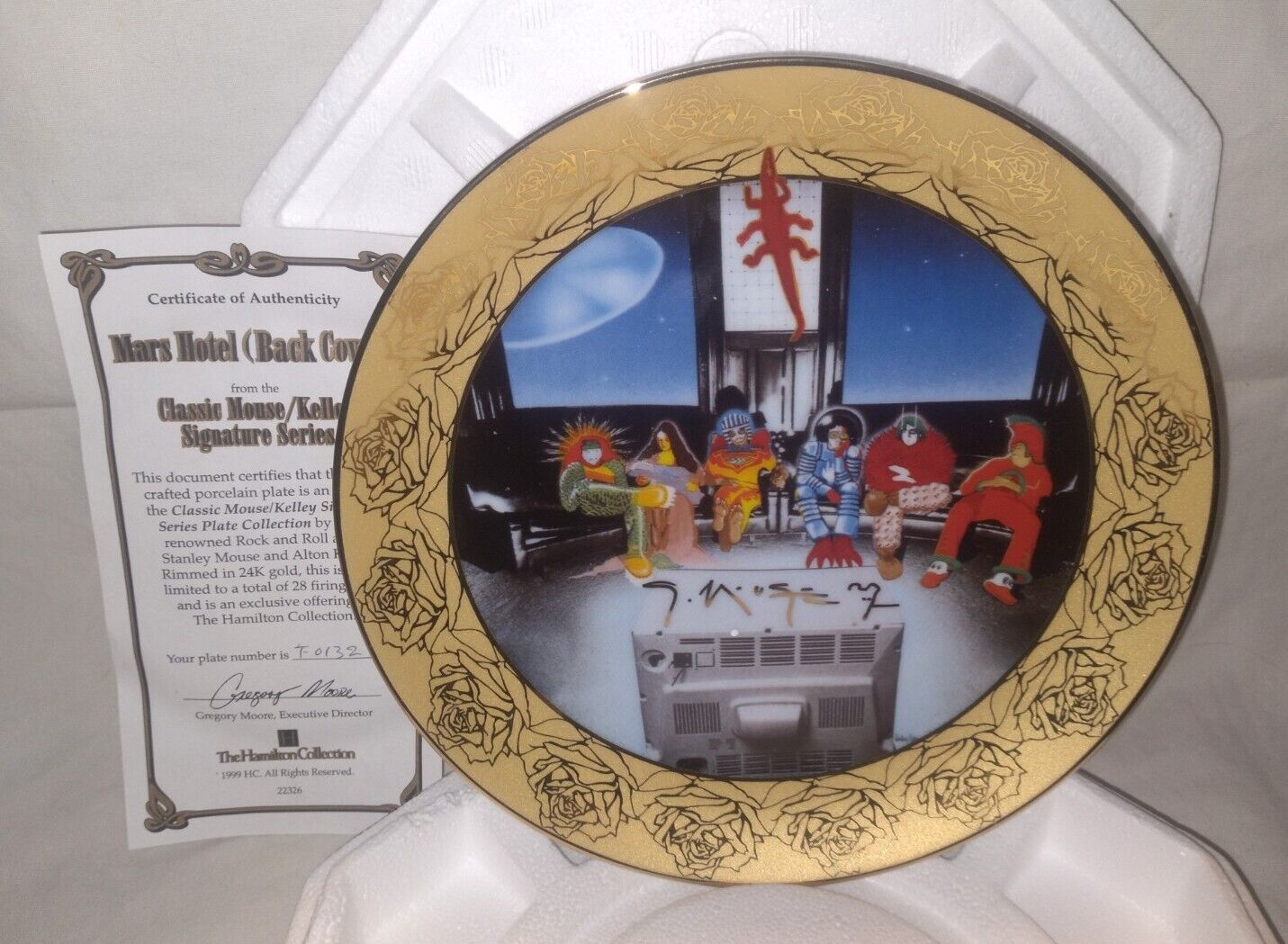 Hamilton Collection Plate MARS HOTEL (Back Cover) Grateful Dead Stanley Mouse
