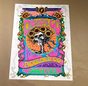 Dead & Company Poster Boulder Lava Foil Richard Biffle Signed Folsom Field 2023