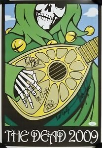 Grateful Dead REAL hand SIGNED 2009 poster by all 6 members JSA LOA #2 Lesh Hart