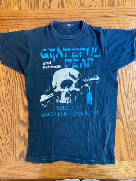 Vintage 1977 Grateful Dead Englishtown, NJ Single Stitch T-shirt - Youth Large