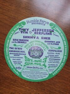 1968 Orig 1st Annual Newport Pop Fest Flyer GRATEFUL DEAD  DOORS SONNY & CHER