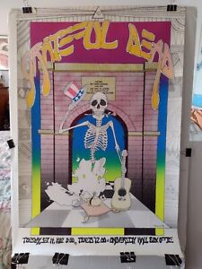 GRATEFUL DEAD ORIGINAL Tour Poster University of Virginia 1982 RARE!