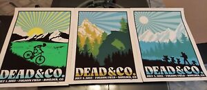 SET OF 3 VIP POSTER Dead and Company Boulder CO Folsom Field 2023 SIGNED #/1020