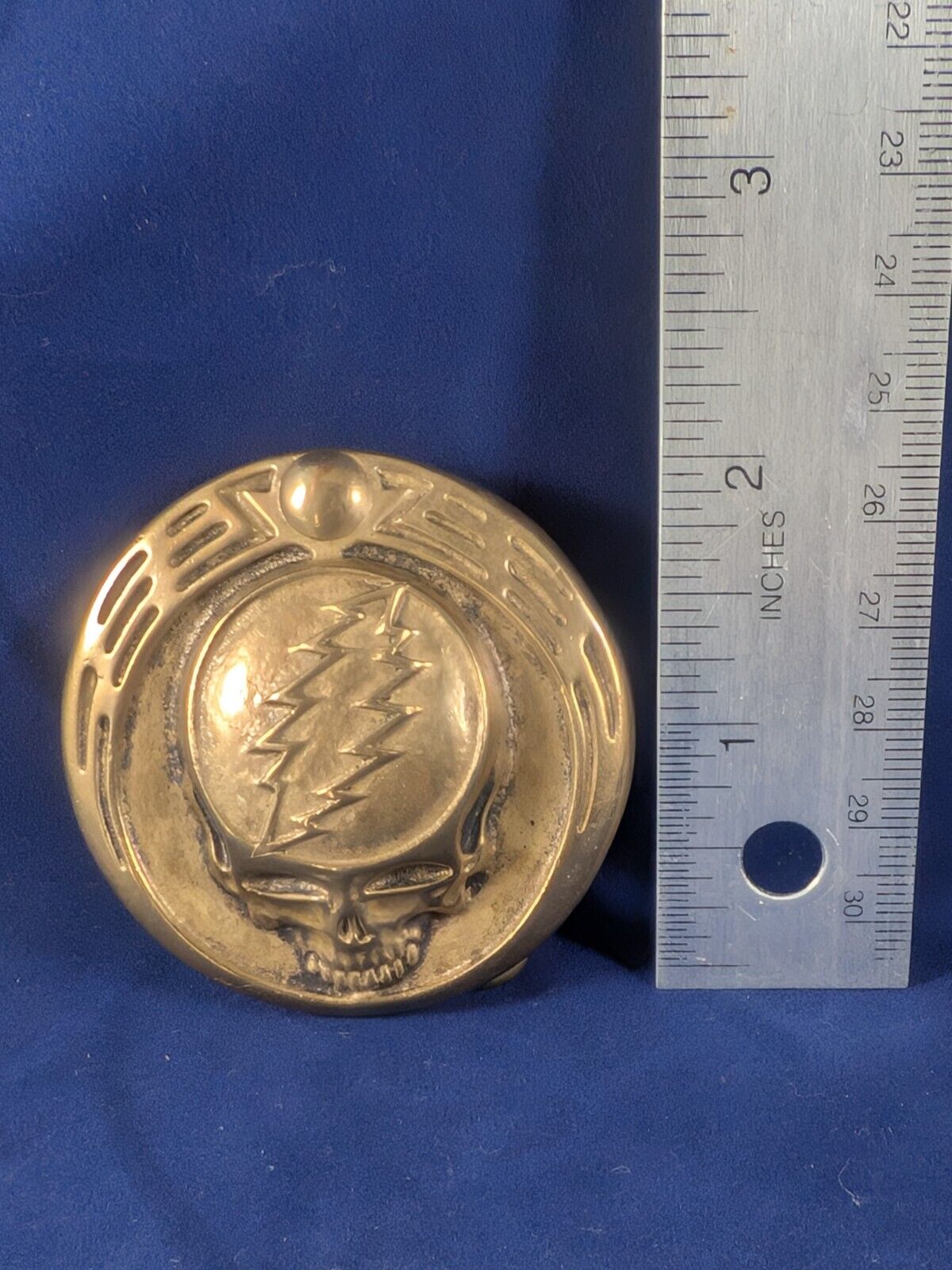 Owsley "Bear" Stanley Bronze Steal Your Face Grateful Dead Belt Buckle #7