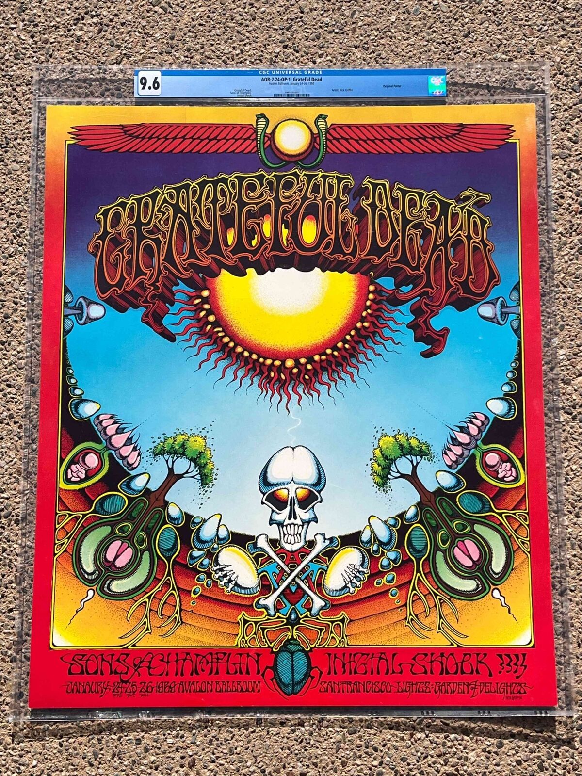1969 The Grateful Dead Avalon Ballroom Classic Aoxomoxoa Concert Poster CGC 9.6