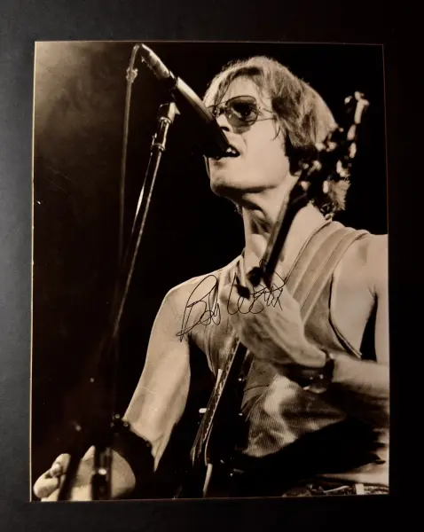 GRATEFUL DEAD - BOB WEIR - AUTOGRAPHED MY PHOTO I TOOK FOR ME - 1977 ENGLISHTOWN
