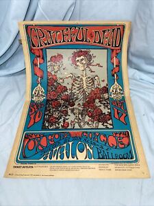 GRATEFUL DEAD SKELETON & ROSES AVALON BALLROOM FAMILY DOG CONCERT POSTER FD-26