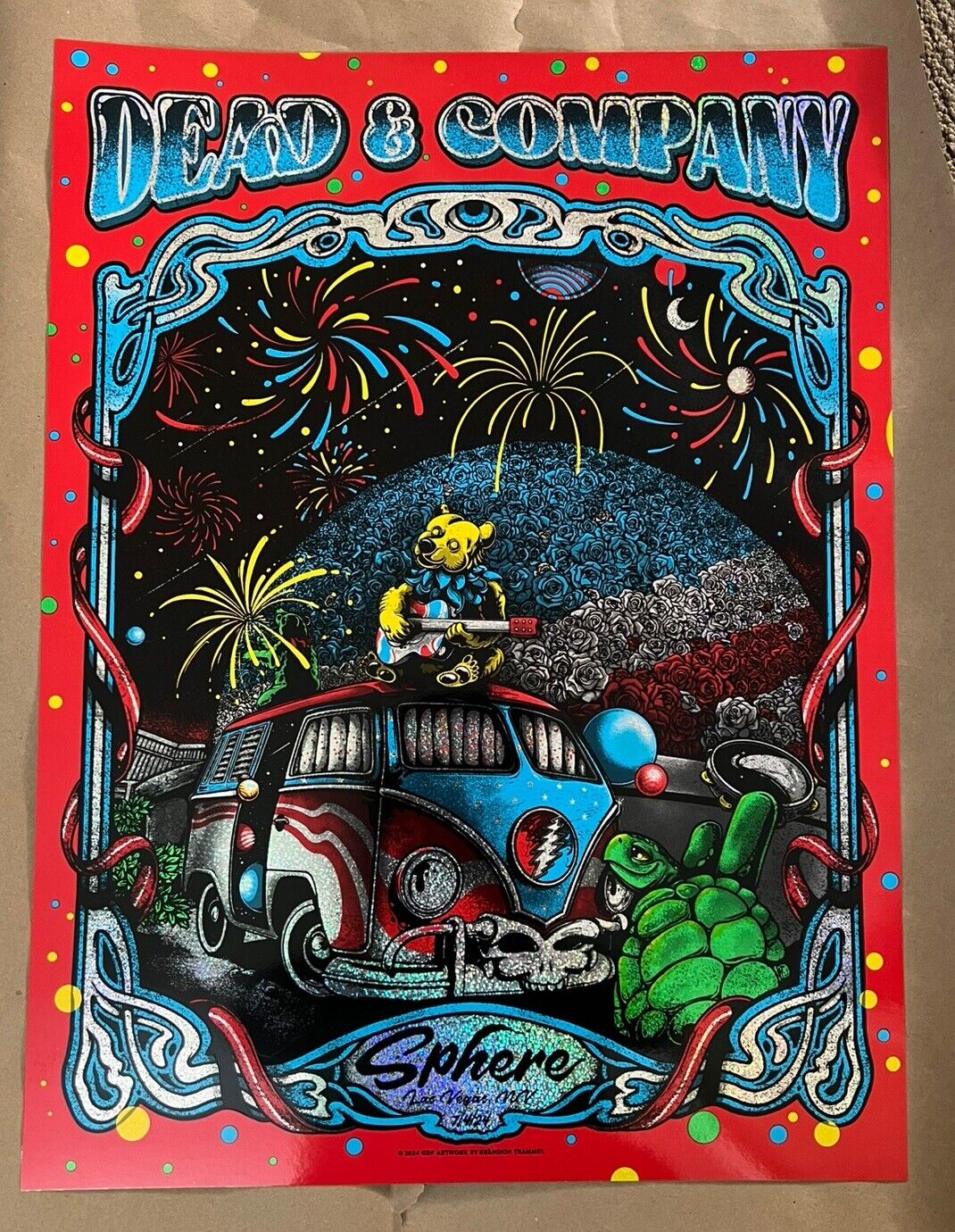 Dead & and Company Sparkle Foil The Sphere Las Vegas 7/4/24 Trammel July 4th