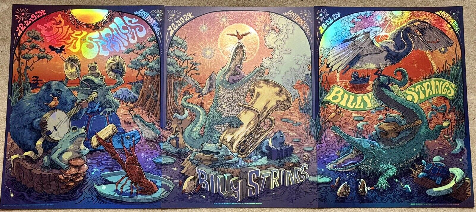 Billy strings NYE New Orleans Foil Poster Set