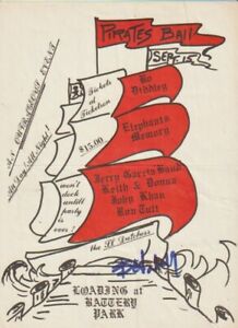 GRATEFUL DEAD HELLS ANGELS JERRY GARCIA BO DIDDLEY SIGNED AUTO CONCERT POSTER