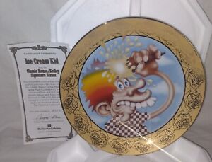 1999 Hamilton Collection Plate ICE CREAM KID Grateful Dead Stanley Mouse Art