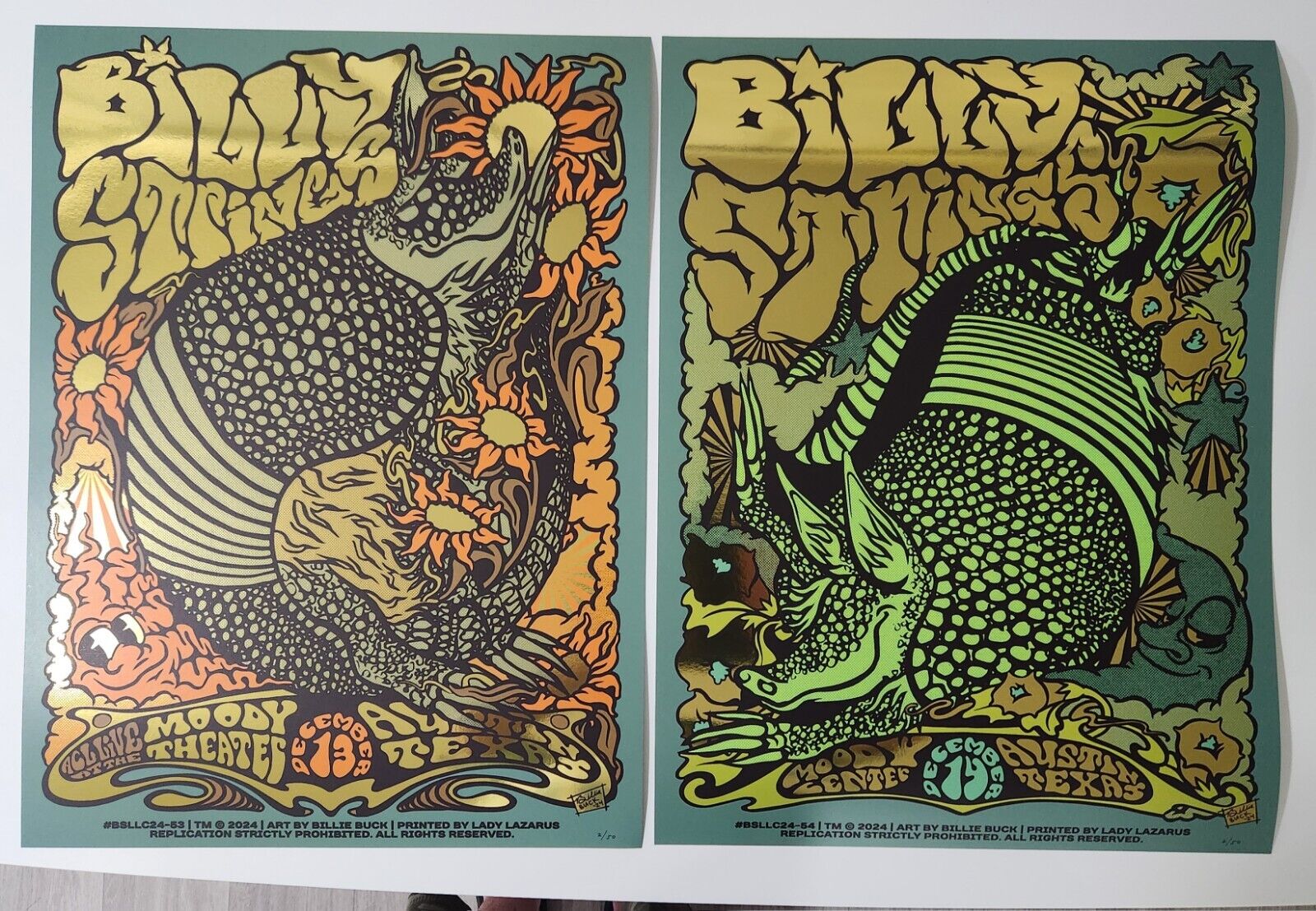 BILLY STRINGS MOODY THEATER/CENTER MATCHING #'S SET FOIL BILLIE BUCK  LE50