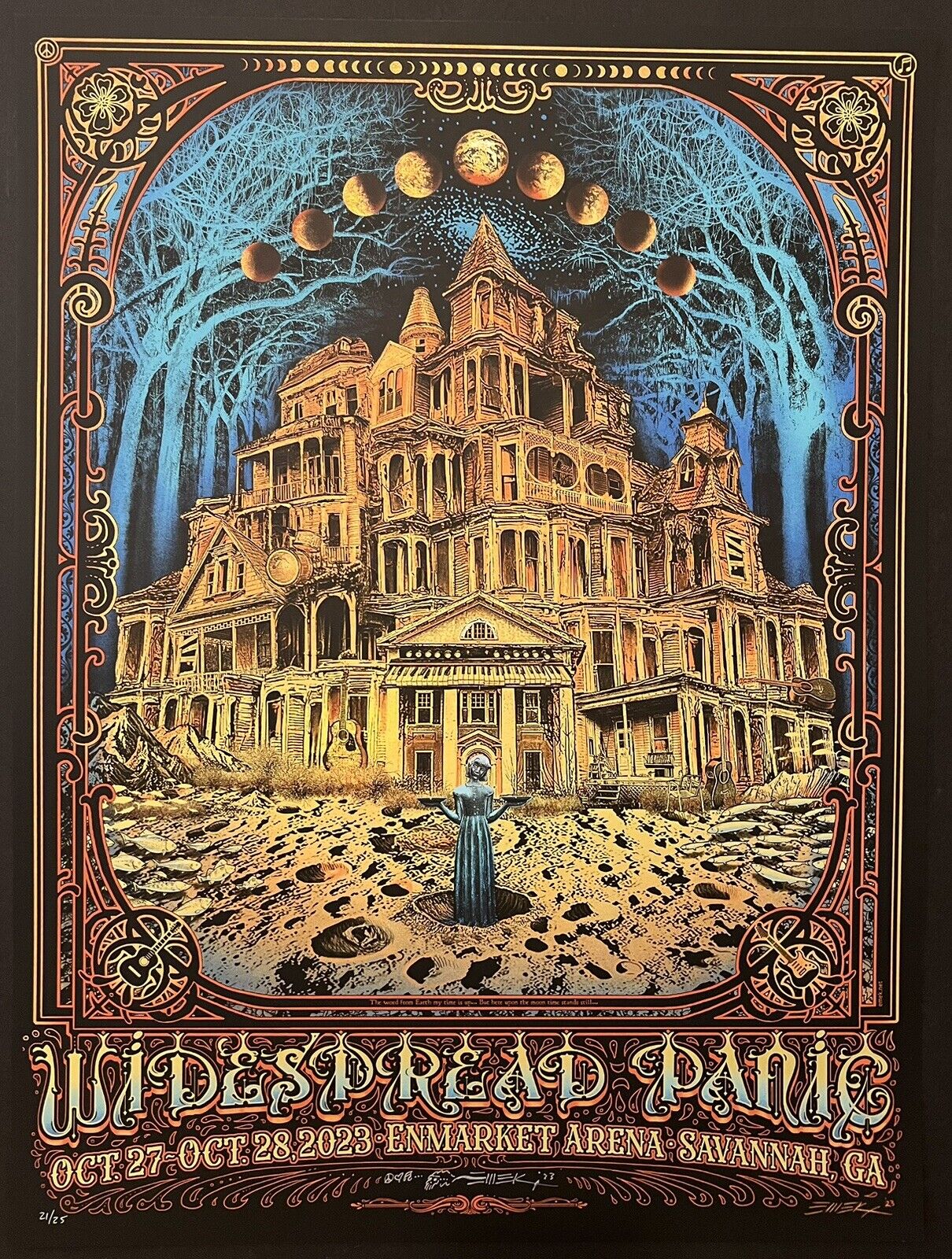 EMEK Widespread Panic Savannah AE Orange FOIL #/25 poster print grateful dead co