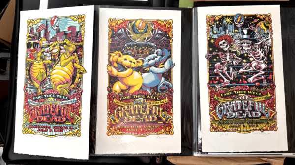 2015 GRATEFUL DEAD FARE THEE WELL GD50 CHICAGO AJ MASTHAY 3 PRINT SET AE 41/50