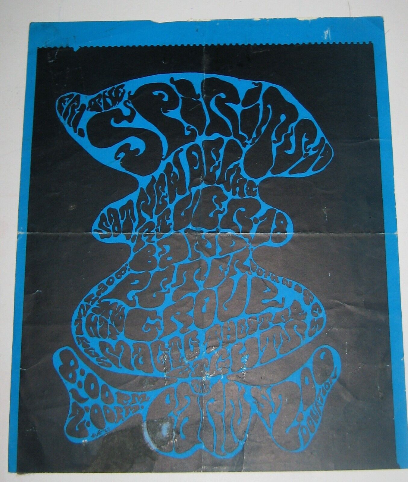 NRPS Jerry Garcia Concert Handbill 1967 The Barn Scotts Valley CA Rare FREE S/H