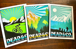 SET OF 3 Dead and Company VIP Poster Boulder CO Folsom Field 2023 SIGNED /1020