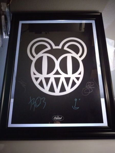 Radiohead Kid A Poster in Float Frame Signed by Band
