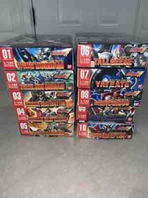 CUSTOM BUNDLE 1995 Bandai Gundam Action Figure Model Kit W-Series WF 1-10