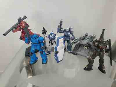 GUNDAM THE ORIGIN HG KIT LOT - BUILT - CHAR'S ZAKU, RAMBA RAL, GM, MORE