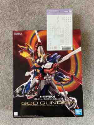 Bandai Gundam MG God Hirm Hi-Resolution 1/100 Model Kit & Water Decal US Seller