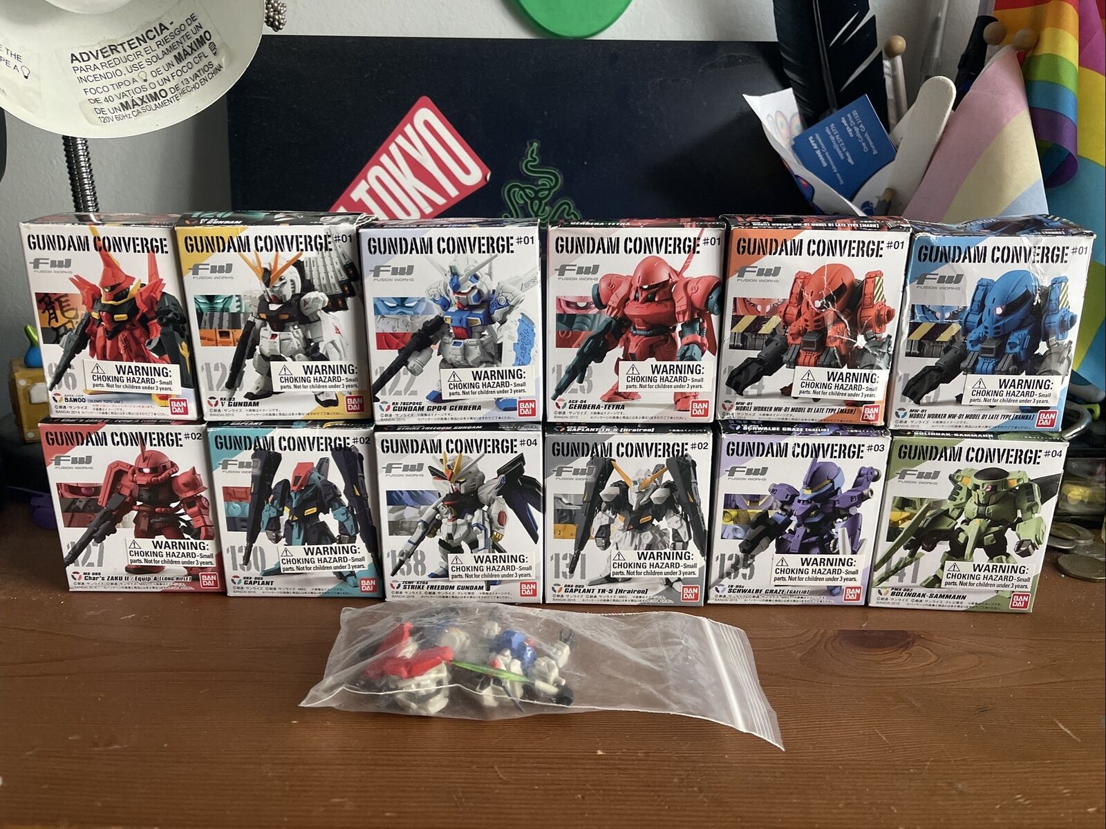 Gundam Converge Series #01 - 04 Units 96-141 and A SD Gundam