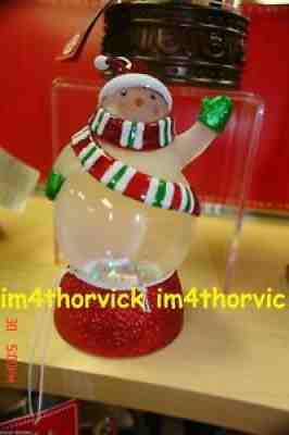 Hallmark 2012 Snowman Snow Globe Water Globe Magic Multi Color Lights