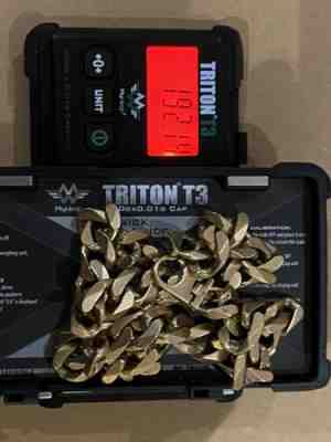 9ct 375 Yellow gold curb chain 192 grams - not scrap - Hallmarked