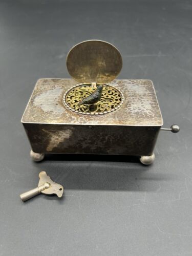 Early 1800’s Hallmarked Silver Singing Bird Automaton Music Box
