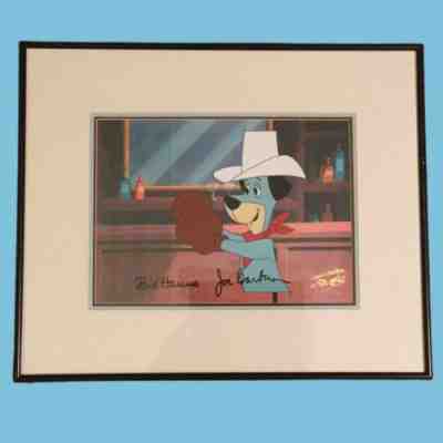 Huckleberry Hound Production Cel Signed By Hanna & Barbera W Authentication Cert