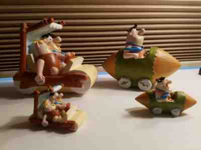 Flintstones Fred flintstone 4 piece set italy resin banks vhtf minty mint rare!