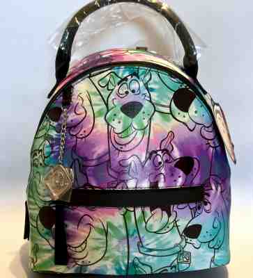 NEW! Bioworld SCOOBY DOO TIE-DYE Mini Backpack with Scooby Doo Bag Charm