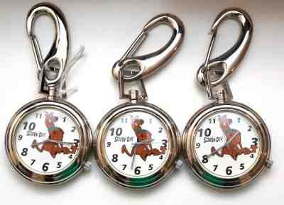 Warner Brothers In Box Rare Lot of 3 Scooby Doo Wag Tail Wind Up Pocket Watches