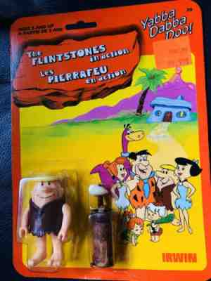 1985 Irwin FLINTSTONES BARNEY RUBBLE Figure Toy Hanna Barbera
