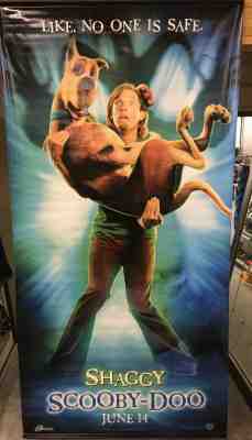 Giant Scooby Doo Shaggy Poster Banner Advance Teaser 8 ft  4 ft Vinyl Never Used