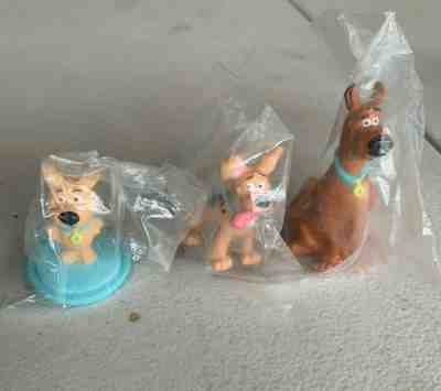 3 APPLAUSE 1990 PVC FIGURE LOT SCOOBY DOO SCRAPPY PUP NAMED SCOOBY CAKE TOPPER