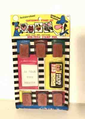 Vintage Huckleberry Hound Quick Draw Mcgraw Stamp Set Hanna-Barbera NOS