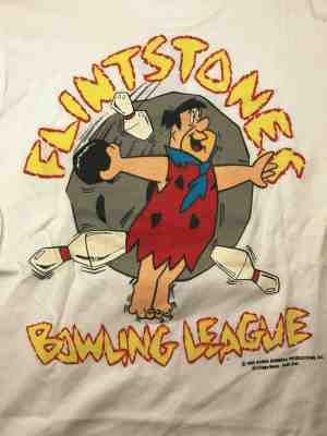 New Vintage 1985 Flintstones Bowling League T-shirt USA M NWT