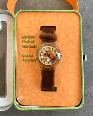 Vintage Deadstock Armitron Scooby Doo Fur Strap Watch 1998 Rare Collectible