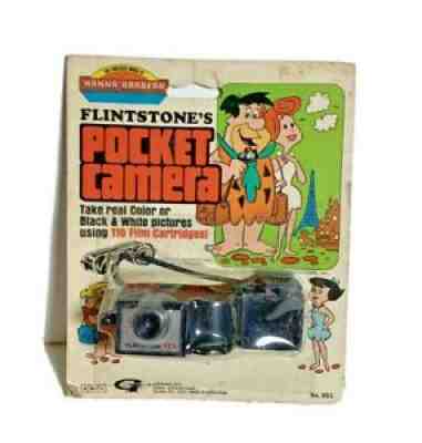 Vintage 1978 Flintstoneâ??s Pocket Camera 110 NOS On Card Hanna Barbera