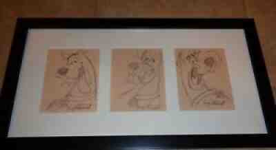 Hanna Barbera Scooby Doo Original Scooby Doo Sketches by Iwao Takamoto Triptych!