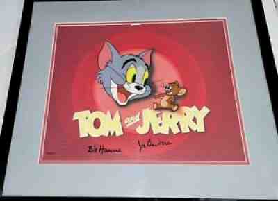 Tom And Jerry Cel Logo Hanna Barbera Signed Rare Number 10 HC Animation Art Cell