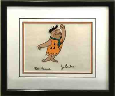 Vintage Flintstones Animation Cel Original Production Hanna Barbera Signed 1961