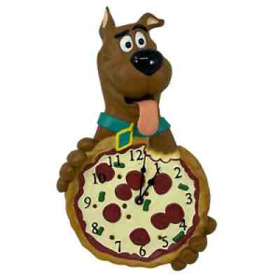 Vintage Scooby-Doo Pizza Wall Clock in Original Box Hanna Barbera READ RARE 1997