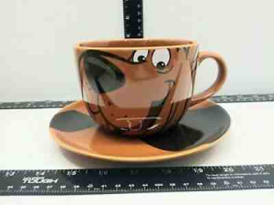 Scooby Doo Giant Mug And Saucer Set 1998 Warner Bros Store Hanna Barbera Cartoon