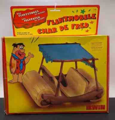 FLINTSTONES Flintmobile "Char de Fred" Cavemobile Hanna-Barbera Irwin Vtg 1985