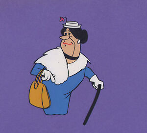 Hanna Barbera Production Animation Cel 1961 Top Cat Officer Dibble in Drag LGBT