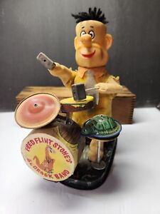 RARE 1962 HANNA BARBERA FLINTSTONES BEDROCK BAND BATTERY OP TOY BY ALPS