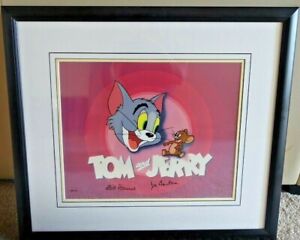 Tom And Jerry Cel Hanna Barbera Signed Logo Animation Art Cell Rare